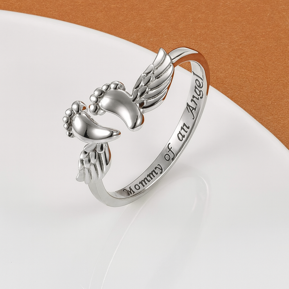 EVERSTILL Angel’s Embrace Memorial Ring – A Timeless Tribute of Love