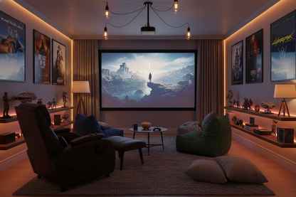 make the picture on the wall like a movie